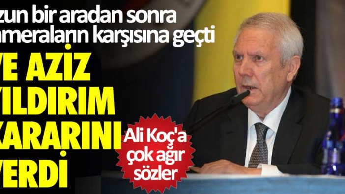 Aziz Yıldırım Feberbahçe adaylığı için kararını açıkladı