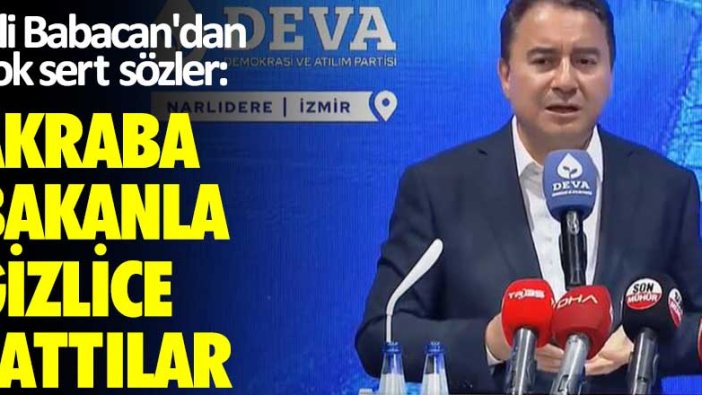 Ali Babacan'dan çok sert sözler: Akraba bakanla gizlice sattılar