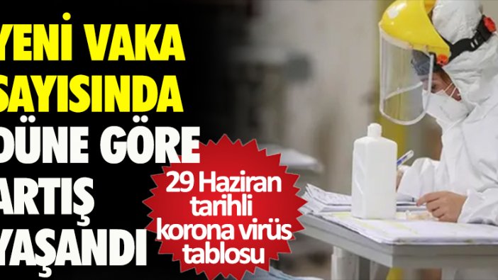 29 Haziran tarihli korona virüs tablosu açıklandı