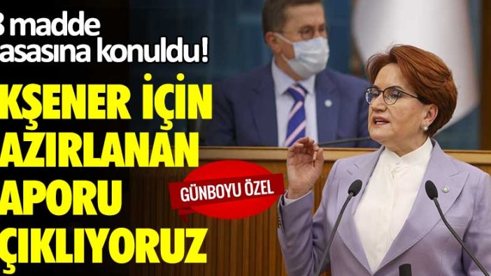 18 madde masasına konuldu! Meral Akşener için hazırlanan raporu açıklıyoruz