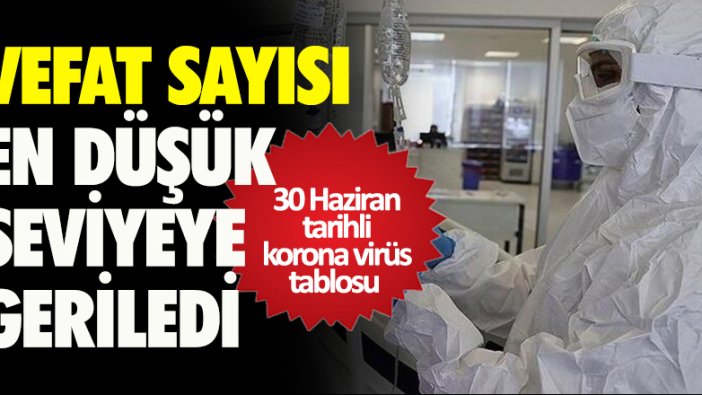 30 Haziran korona virüs tablosu açıklandı