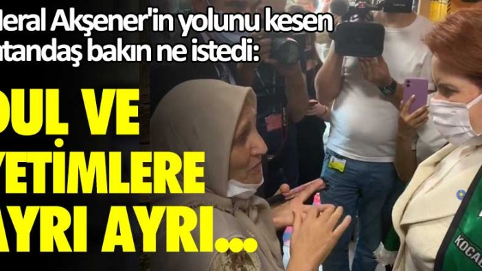 Meral Akşener'in yolunu kesen vatandaş bakın ne istedi: Dul ve yetimlere ayrı ayrı...