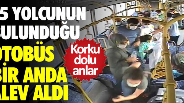 Diyarbakır'da 45 yolcunun bulunduğu otobüs alev aldı!