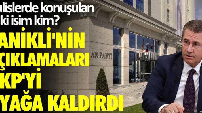 Kulislerde konuşulan o iki isim kim?  Nurettin Canikli'nin açıklamaları AKP'yi ayağa kaldırdı