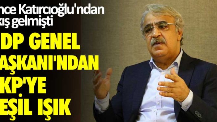 Önce Katırcıoğlu'ndan çıkış gelmişti! HDP Genel Başkanı'ndan AKP'ye yeşil ışık