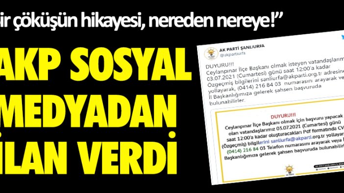 AKP İlçe Başkanı'nı sosyal medyadan arıyor