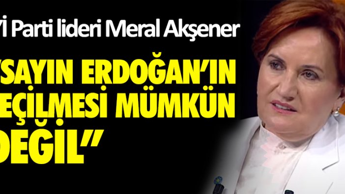 İYİ Parti lideri Meral Akşener canlı yayında soruları yanıtladı