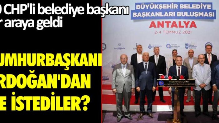 10 CHP'li belediye başkanı bir araya geldi! Cumhurbaşkanı Erdoğan'dan ne istediler