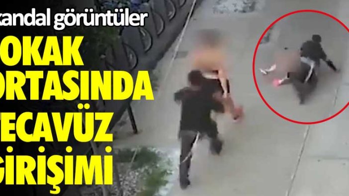 Skandal görüntüler! Sokak ortasında tecavüz girişimi