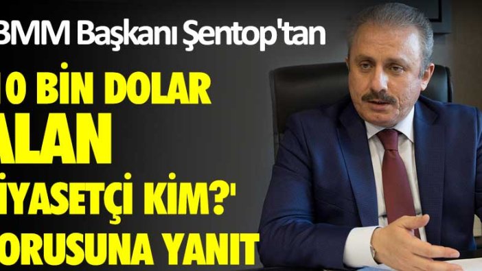 TBMM Başkanı Şentop'tan '10 bin dolar alan siyasetçi kim?' sorusuna yanıt
