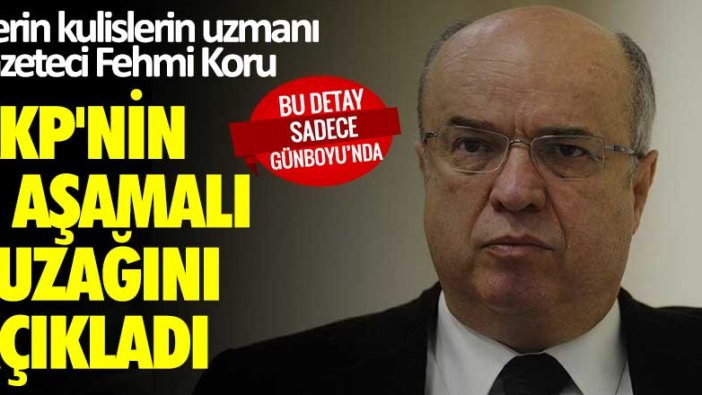 Derin kulislerin uzmanı gazeteci Fehmi Koru AKP'nin 5 aşamalı tuzağını açıkladı