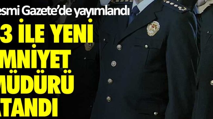33 ile yeni emniyet müdürü atandı