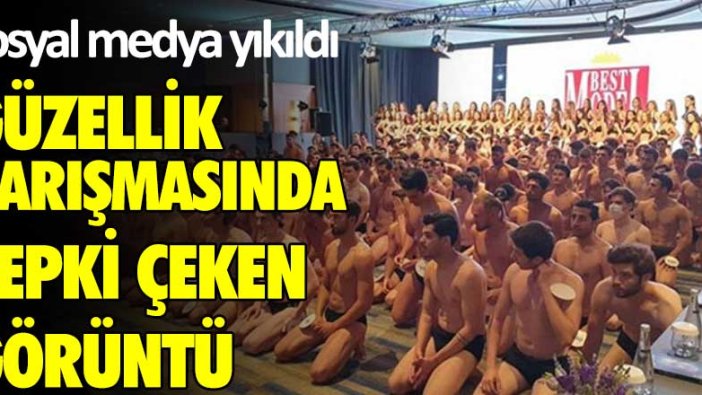 Güzellik yarışmasında tepki çeken görüntü! Sosyal medya yıkıldı