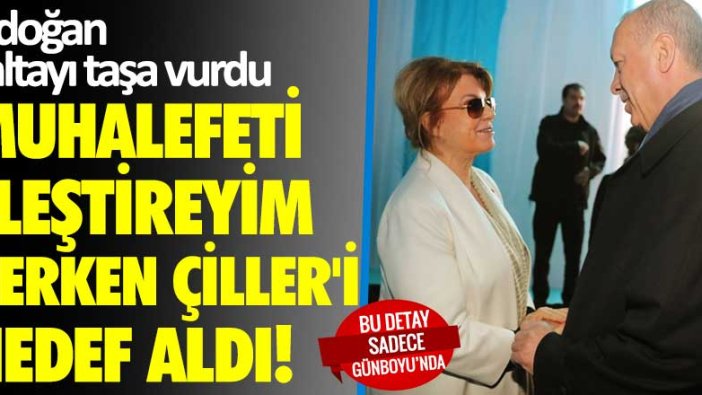 Erdoğan, baltayı taşa vurdu! Muhalefeti eleştireyim derken Tansu Çiller'i hedef aldı
