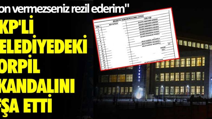 Bitlis Gazeteciler Cemiyeti Başkanı Sinan Aygün AKP'li belediyedeki torpil skandalını ifşa etti