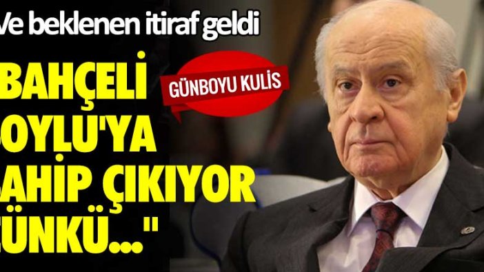 Ve beklenen itiraf geldi! Bahçeli Süleyman Soylu'ya sahip çıkıyor çünkü...