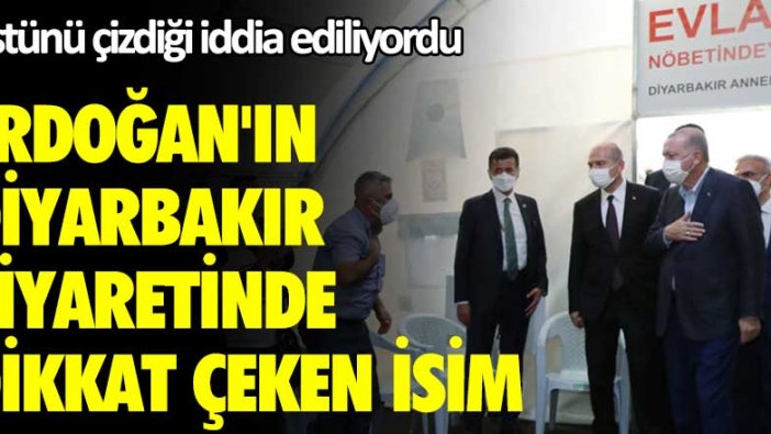 Üstünü çizdiği iddia ediliyordu! Erdoğan'ın Diyarbakır ziyaretinde dikkat çeken isim