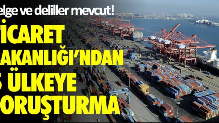 Ticaret Bakanlığı'ndan 5 ülkeye soruşturma! Belge ve deliller mevcut