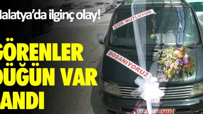 Malatya'da ilginç olay! Görenler düğün var sandı