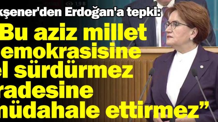 Meral Akşener: "Bu aziz millet demokrasisine  el sürdürmez. İradesine müdahale  ettirmez"