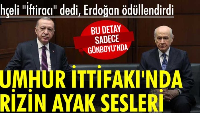 Bahçeli "İftiracı" dedi, Erdoğan ödüllendirdi! Cumhur  İttifakı'nda  krizin  ayak sesleri