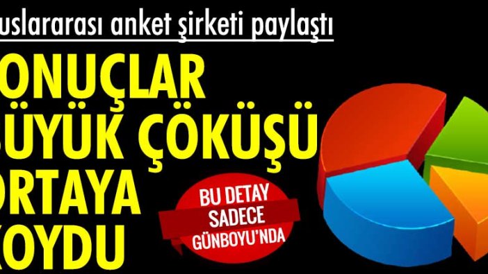 Uluslararası anket şirketi paylaştı:  Sonuçlar büyük çöküşü ortaya koydu