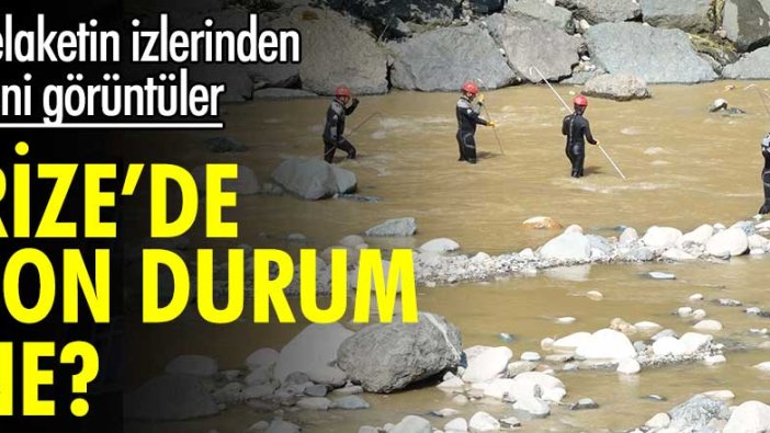 Rize'de son durum ne? Felaketin izlerinden yeni görüntüler...