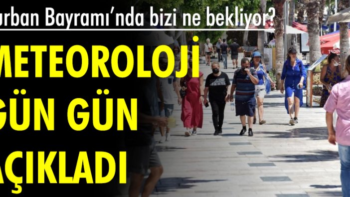 Meteoroloji açıkladı! Bayramda hava sıcaklıkları...