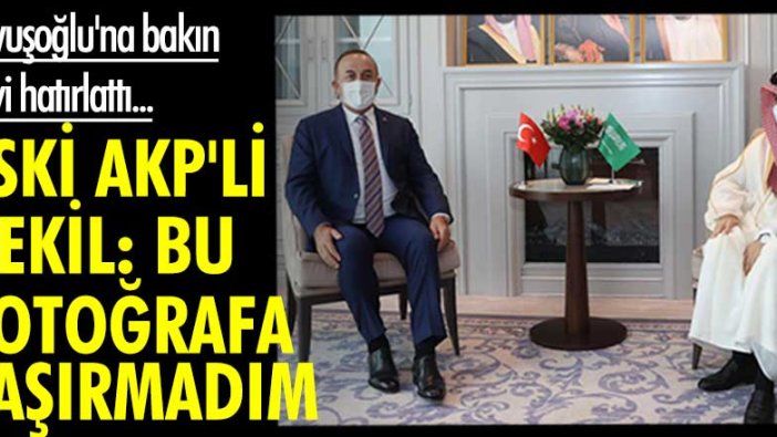 Eski AKP'li vekil bu fotoğrafa şaşırmadım! Çavuşoğlu'na bakın neyi hatırlattı