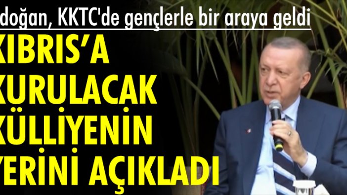 Cumhurbaşkanı Erdoğan, KKTC'de gençlerle bir araya geldi