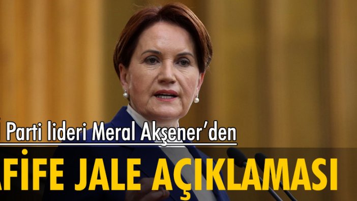 Meral Akşener'den Afife Jale açıklaması
