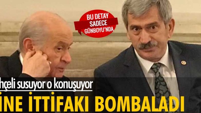 Bahçeli susuyor Şefkat Çeti konuşuyor! Yine ittifakı bombaladı