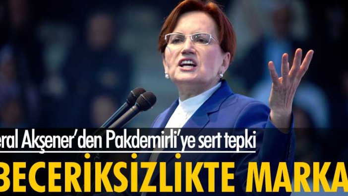 Meral Akşener’den Bakan Pakdemirli’ye sert tepki: Beceriksizlikte bir dünya markası