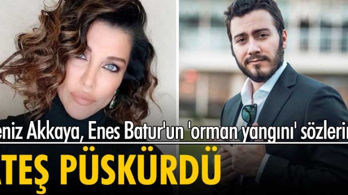 Deniz Akkaya, Enes Batur'un 'orman yangını' sözlerine ateş püskürdü