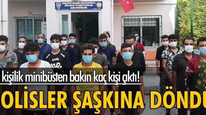 14 kişilik minibüsten bakın kaç kişi çıktı! Polisler şaşkına döndü