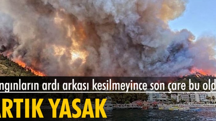 Yangınların ardı arkası kesilmeyince son çare 'yasaklamak' oldu