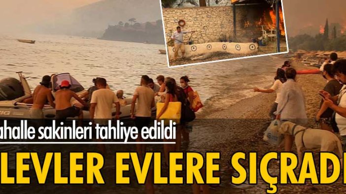 Bodrum'da alevler evlere sıçradı! Mahalle sakinleri tahliye edildi