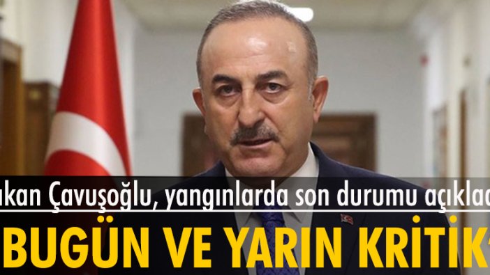 Bakan Çavuşoğlu, yangınlarda son durumu açıkladı: Bugün ve yarın kritik