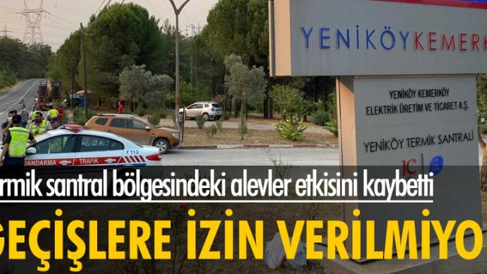 Kemerköy Termik Santrali'ne sıçrayan alevler etkisini kaybetti