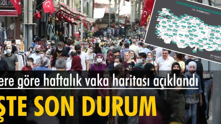 Sağlık Bakanı Fahrettin Koca illere göre haftalık vaka haritasını açıkladı