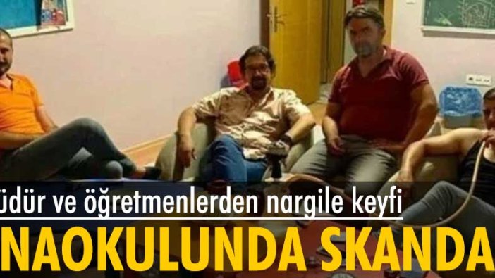 Düzce'de bir anaokulunda müdür ve öğretmenlerden nargile keyfi! Soruştırma başlatıldı