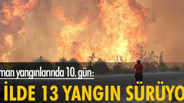 Orman yangınlarında 10. gün: 6 ilde 13 yangın devam ediyor