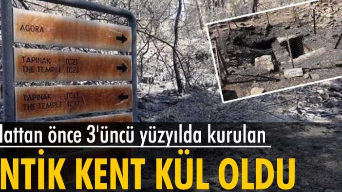 Milattan önce 3'üncü yüzyılda kurulan Lyrbe Antik Kenti de kül oldu