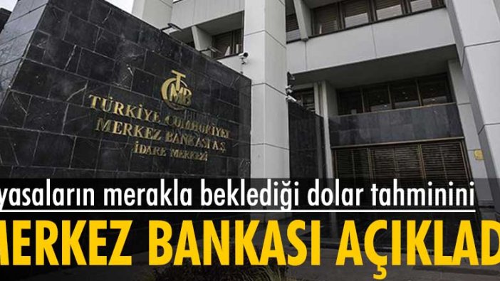 Piyasaların merakla beklediği dolar ve enflasyon tahminini Merkez Bankası açıkladı