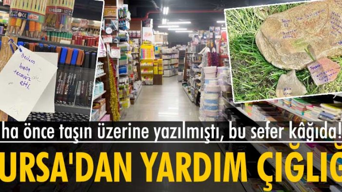 Daha önce taşın üzerine yazılmıştı, bu sefer kağıda! Bursa'dan yardım çığlığı