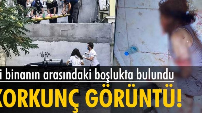 İstanbul Kadıköy'de bir kadın, İki binanın arasındaki boşluğa düştü