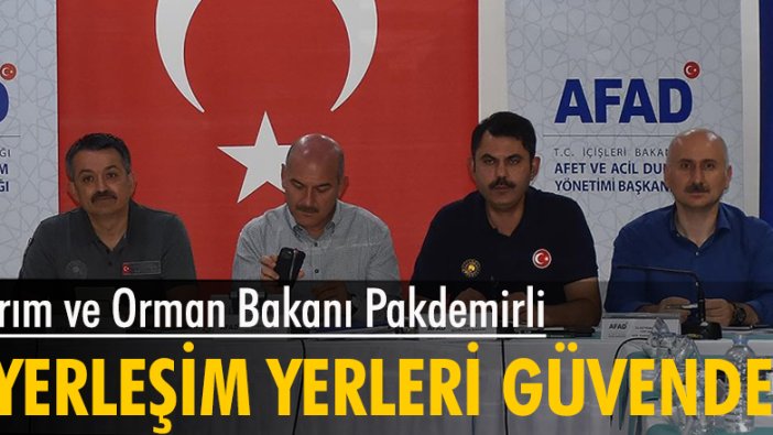 Tarım ve Orman Bakanı Pakdemirli: Şu anda yerleşim yerlerini tehdit eden bir yangın yok