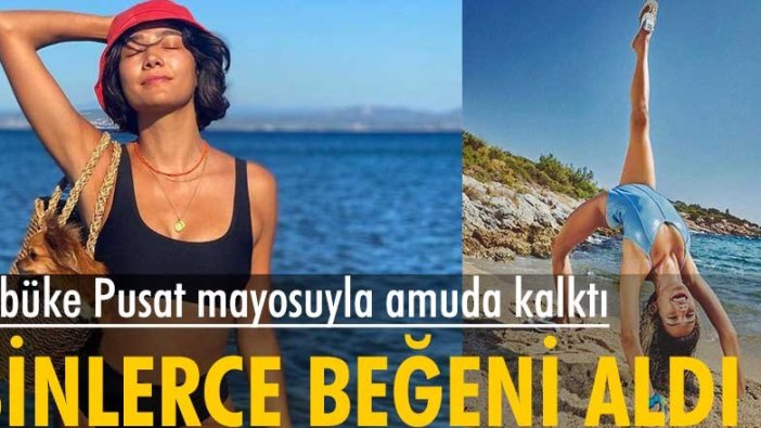 Aybüke Pusat mayosuyla amuda kalktı... Binlerce beğeni aldı