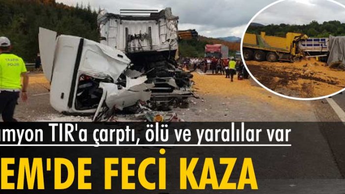 Bolu'da, TEM Otoyolu'nda feci kaza! Ölü ve yaralılar var