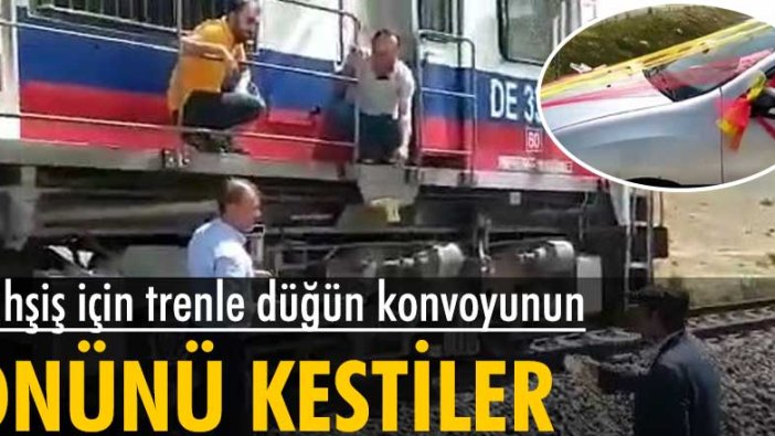 Van'da bahşiş için trenle düğün konvoyunun önünü kestiler